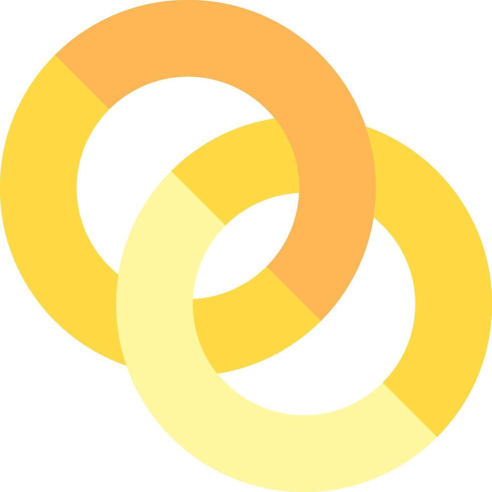 Two yellow circles with a white background vector