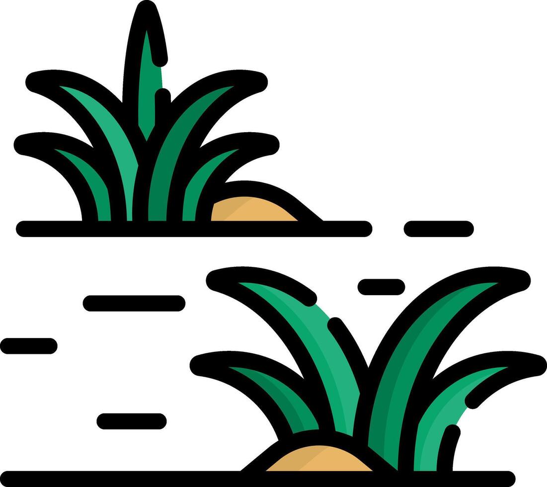 Grass and plants icon illustration vector