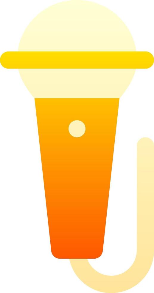 A yellow and orange cup with a handle vector