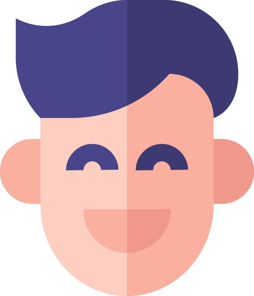 A man with a blue hair and a smile vector