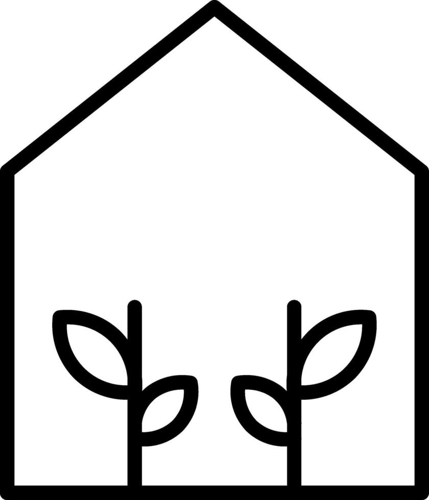 A house with plants growing out of it vector
