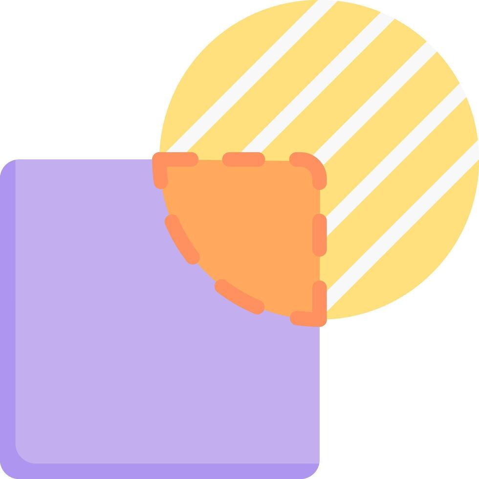 A square with a yellow and orange stripe on it vector