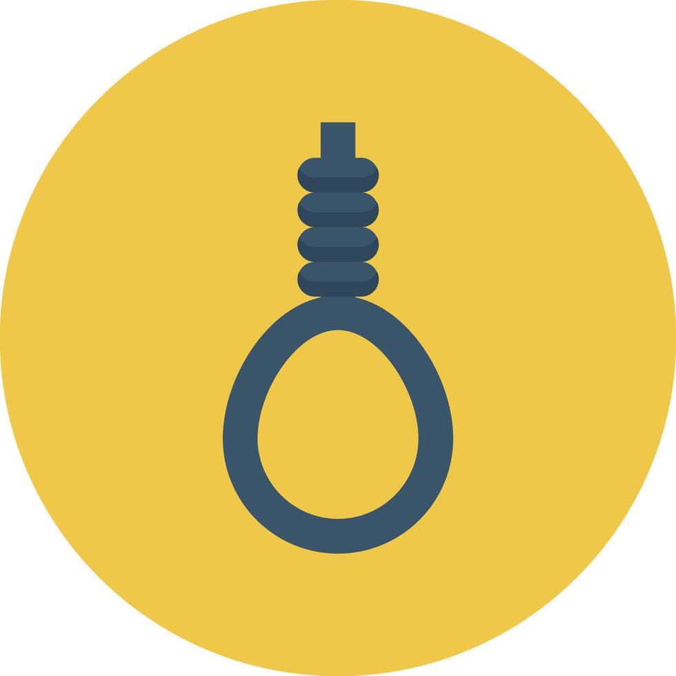 A yellow circle with a rope hanging from it vector
