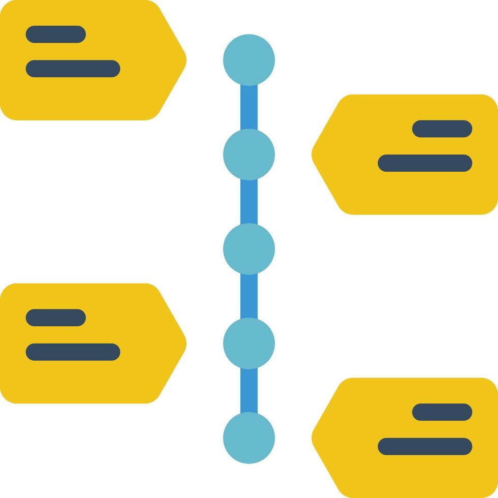A diagram of a timeline with three arrows vector