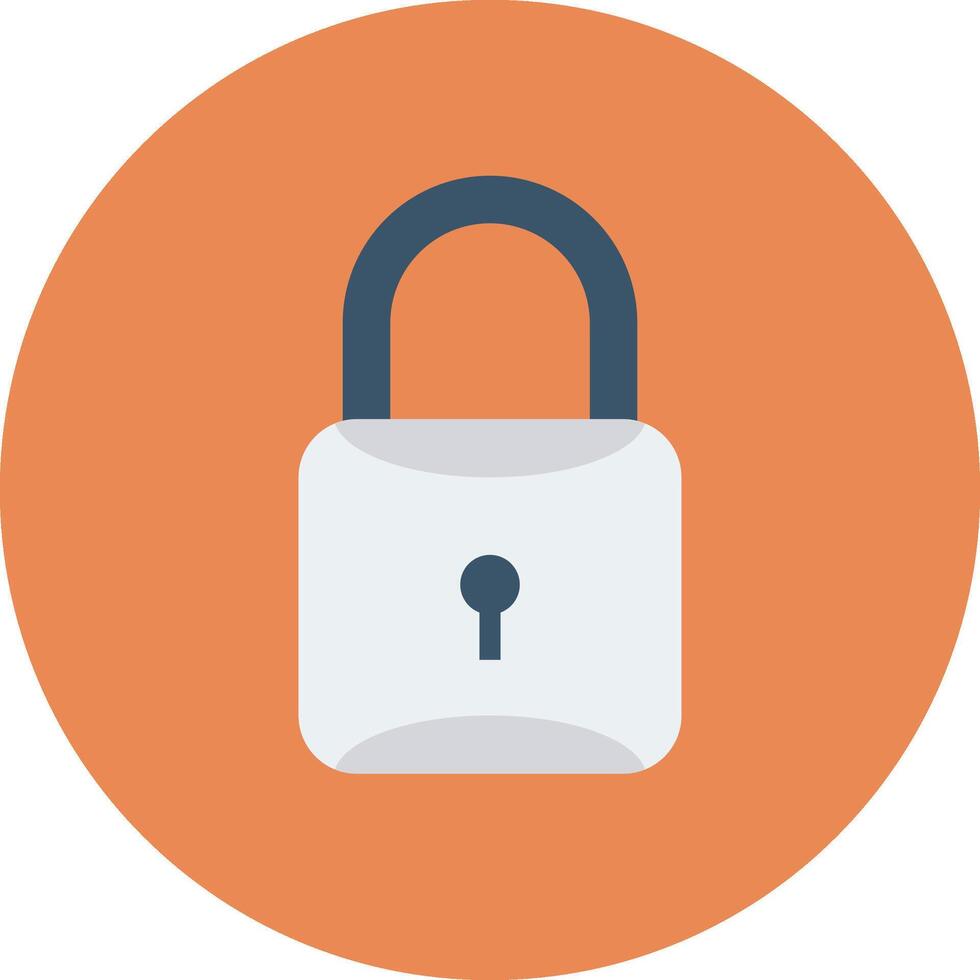 An orange circle with a lock icon on it vector