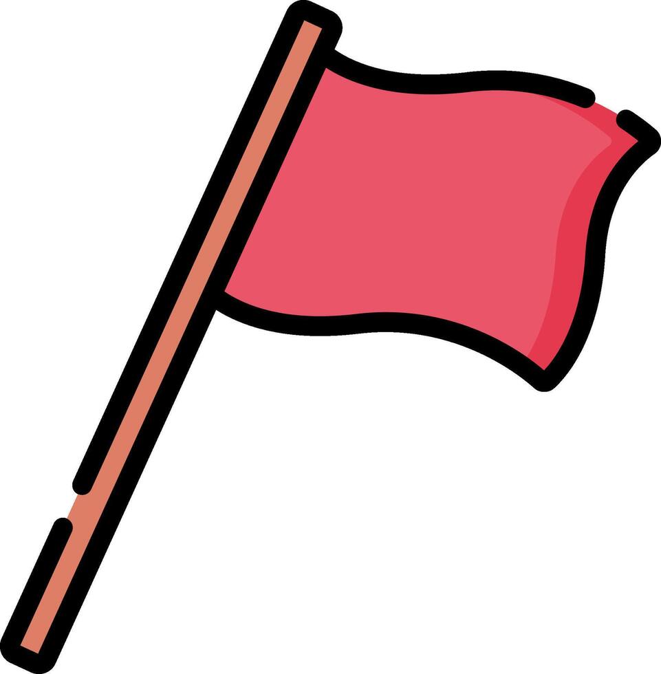 red flag illustration design vector