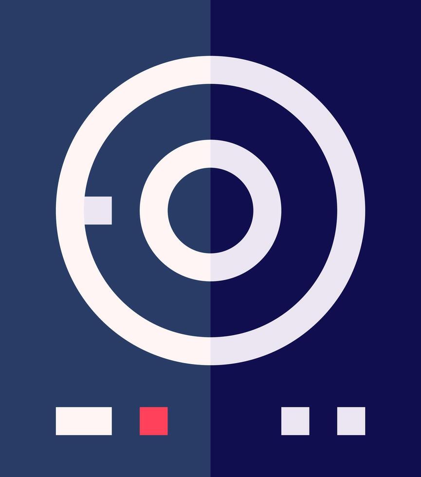 The icon for the app is a circle with a red dot vector