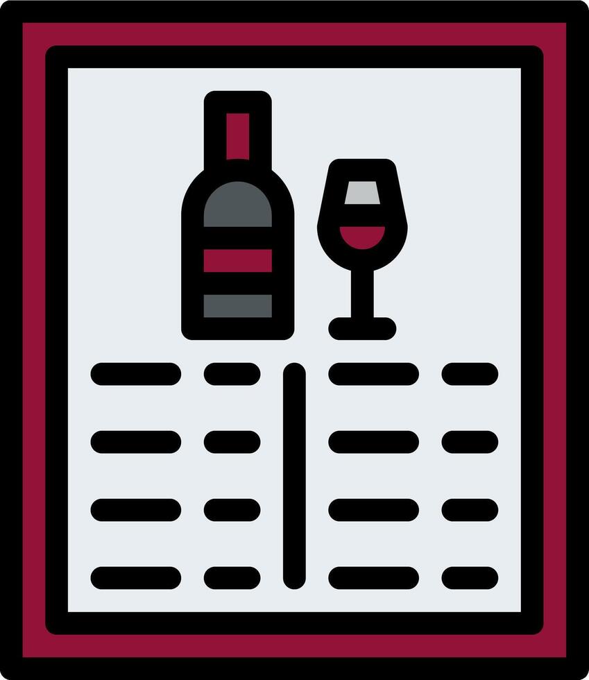 wine menu illustration design vector