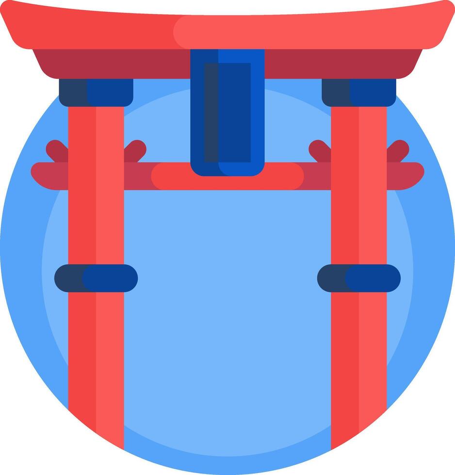 A tori tori gate in a round blue circle vector