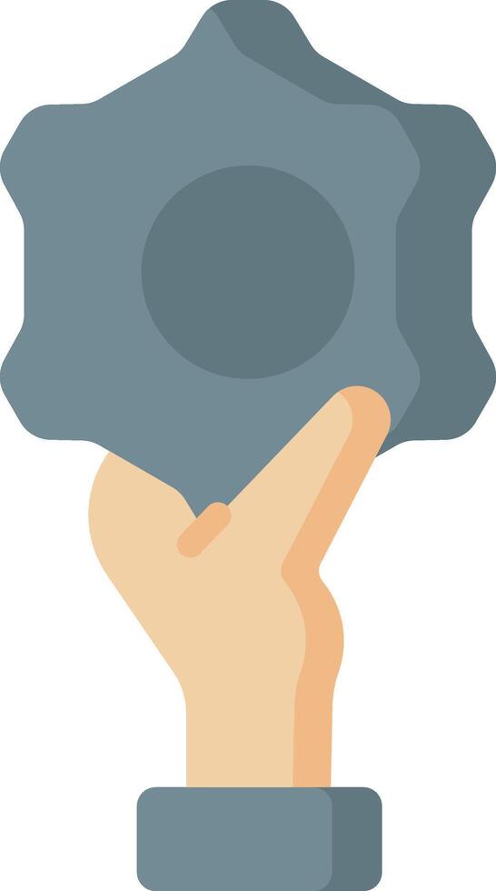Hand holding a stone icon vector
