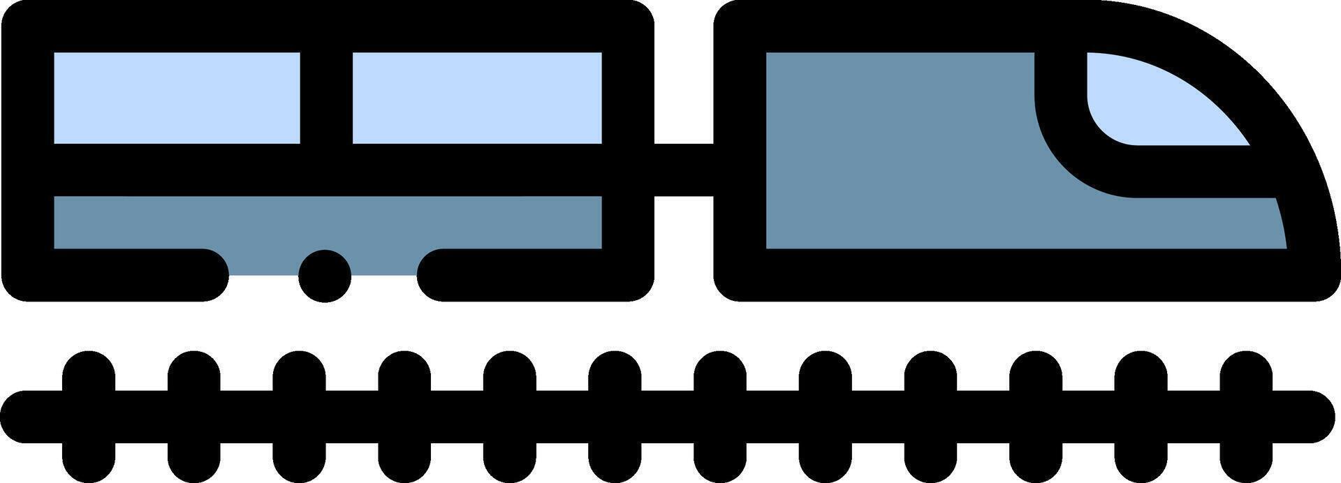 A train and a train track icon vector