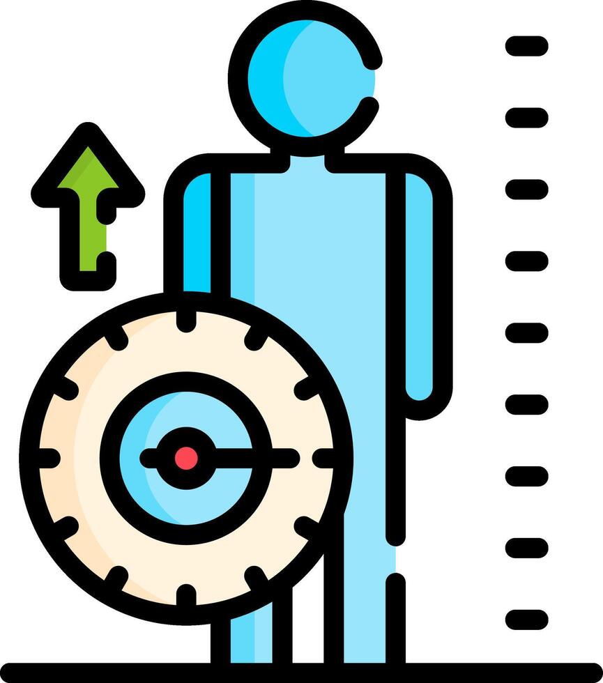 A man holding a clock and an arrow pointing up vector