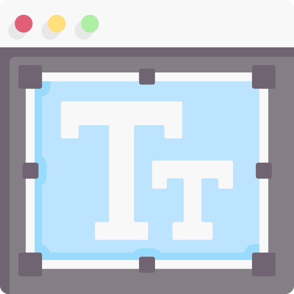 A computer screen with the letter t on it vector