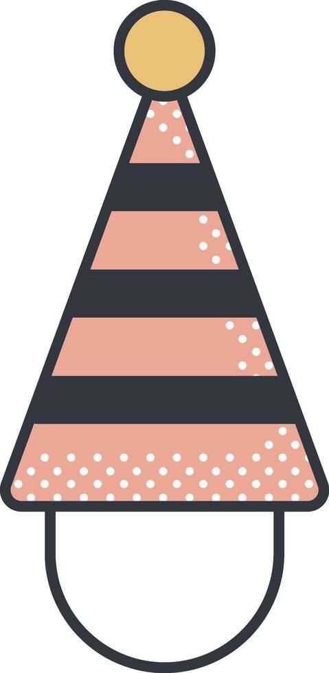 A party hat with polka dots on it vector