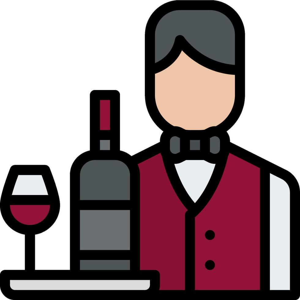 waiter illustration design vector
