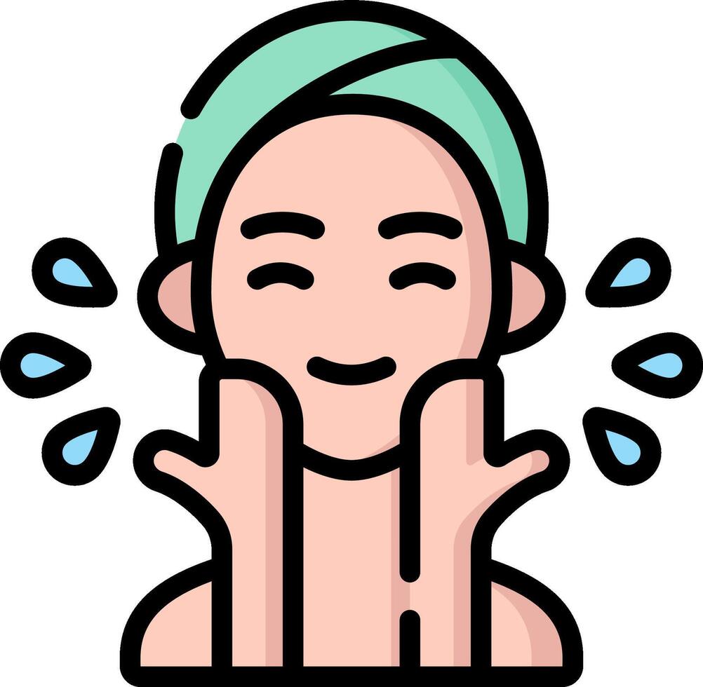wash face illustration design vector