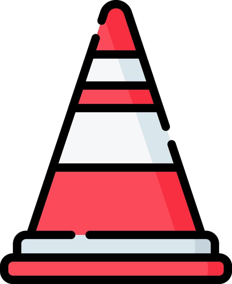 traffic cone illustration design vector
