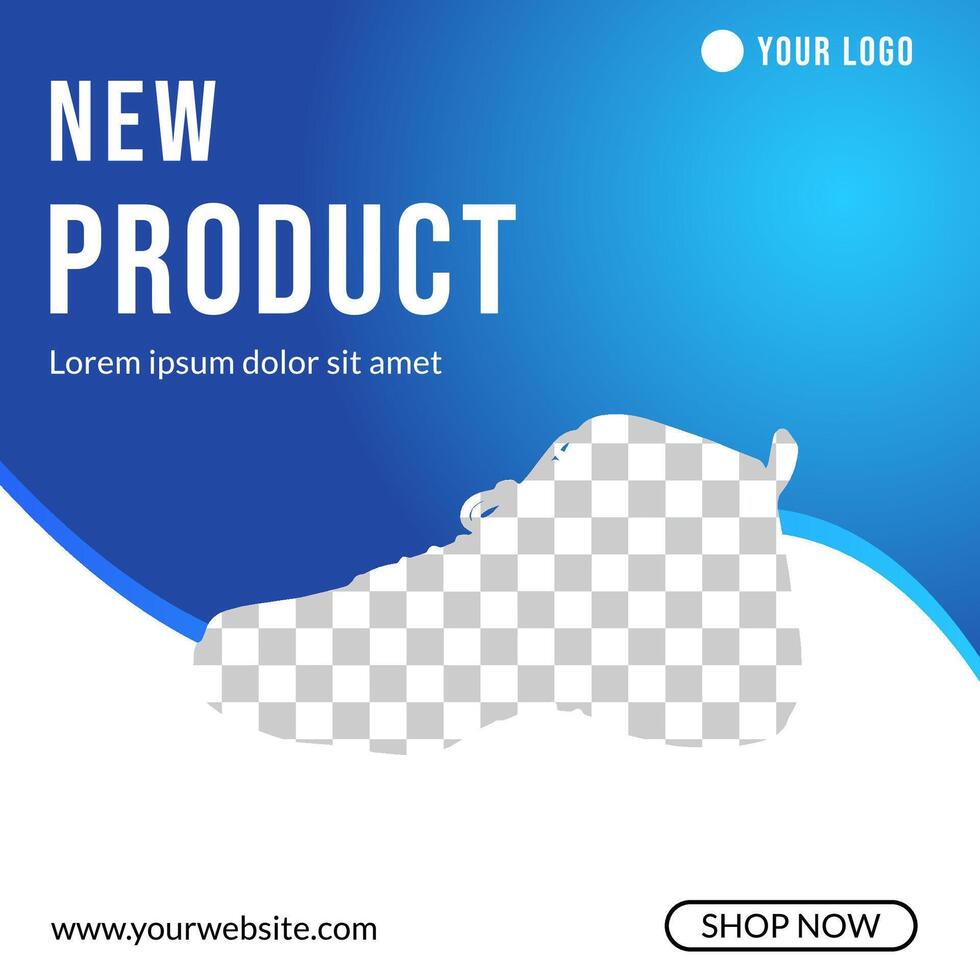 Shoe social media post template for promotion and branding vector