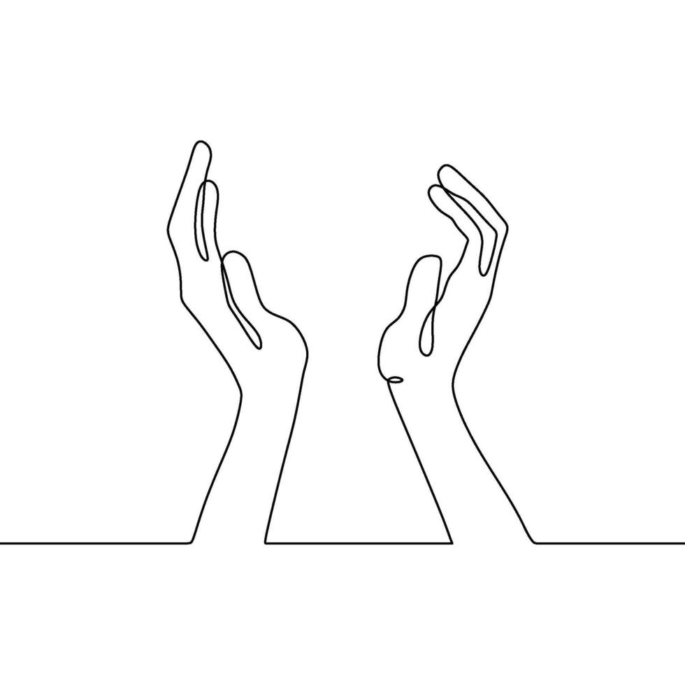 Two hands reaching out to each other vector
