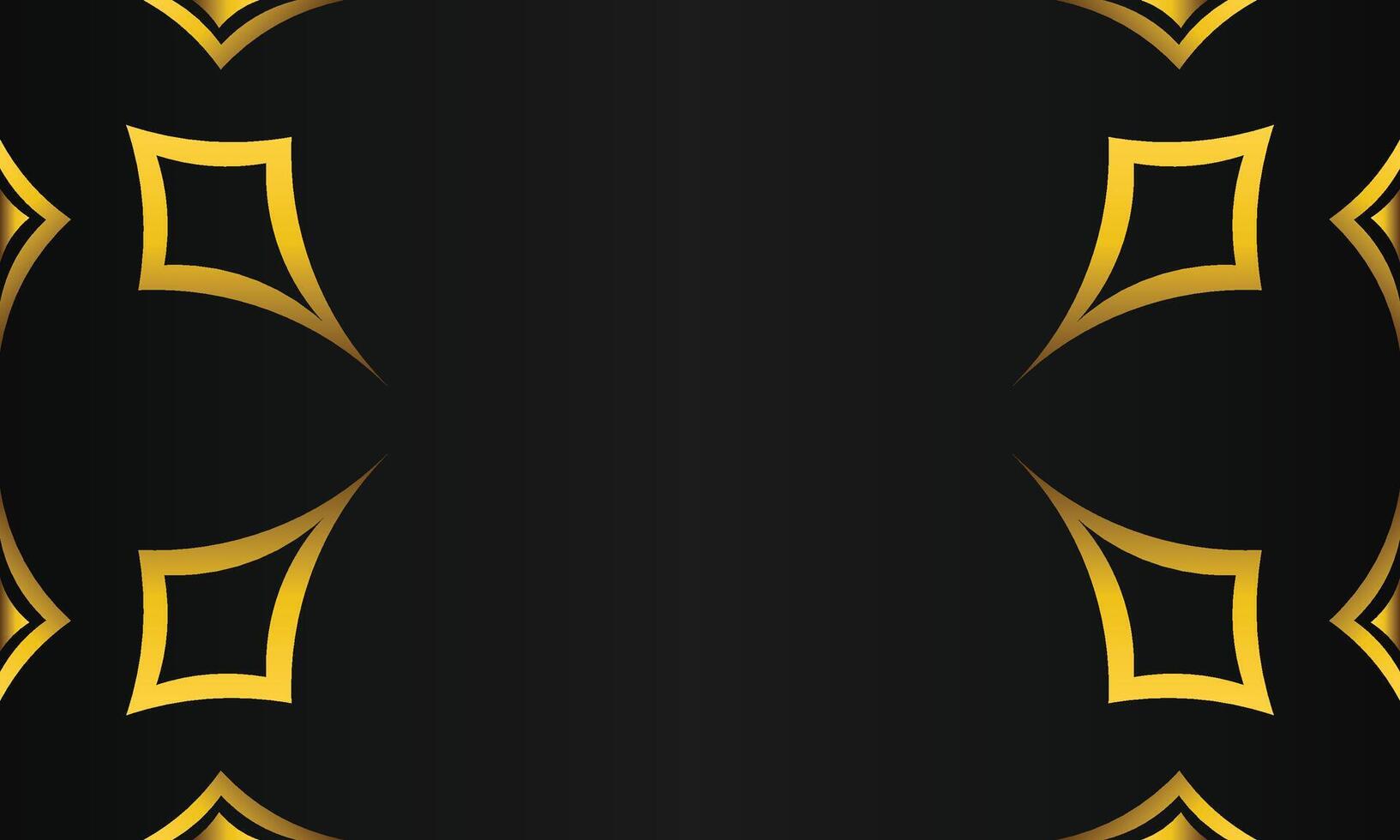 Golden black and gold pattern on a black background vector