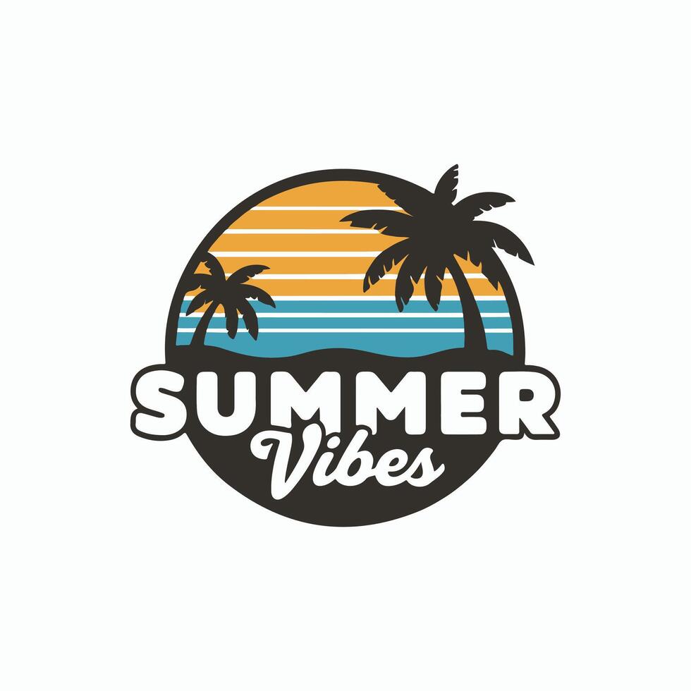 summer vibes t shirt vector