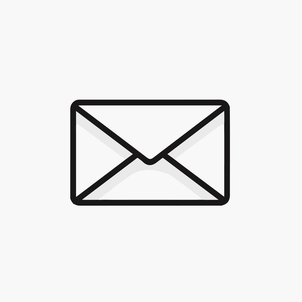 An envelope icon on a white background vector