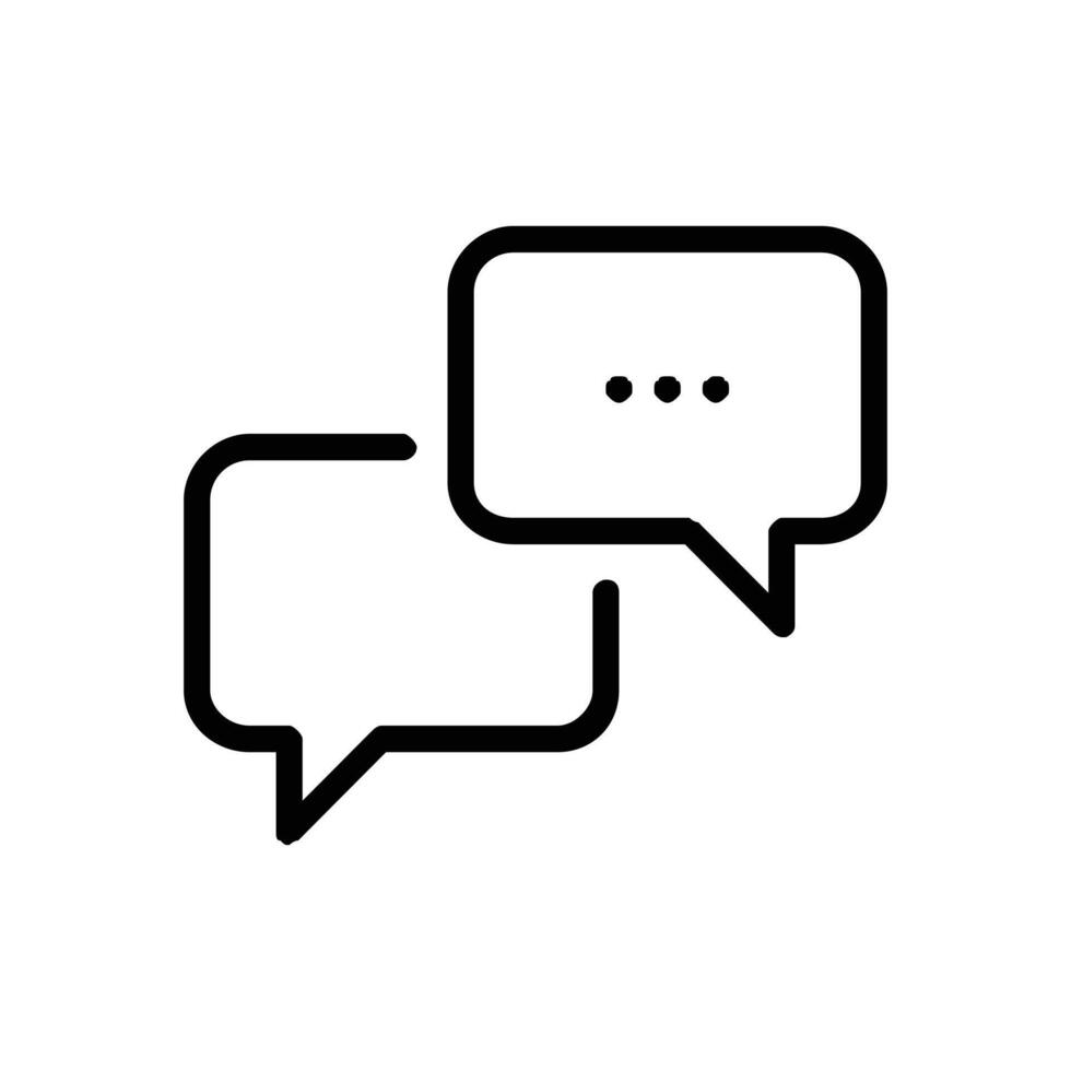 Two speech bubbles with a speech bubble in the middle vector