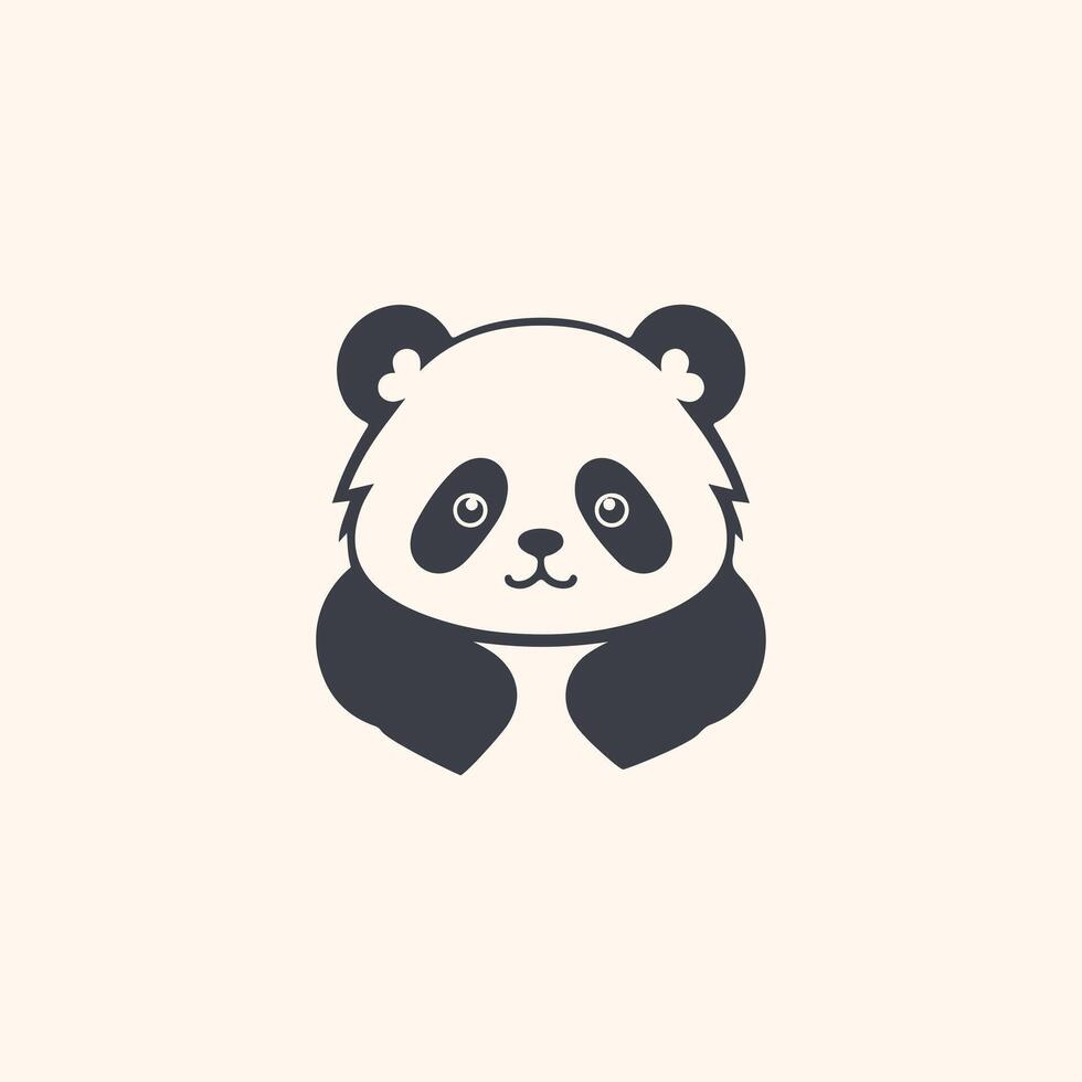 A panda bear is shown in a simple design vector
