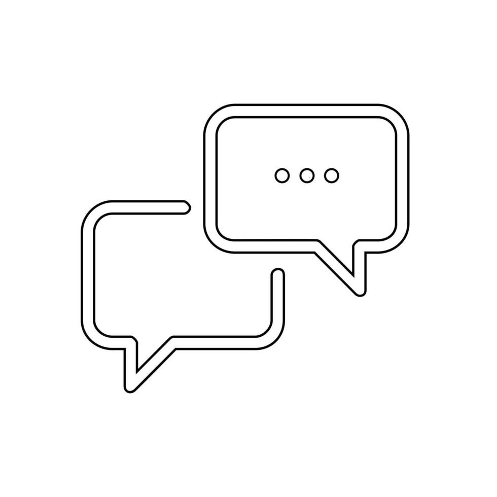 Two speech bubbles with dots on them vector