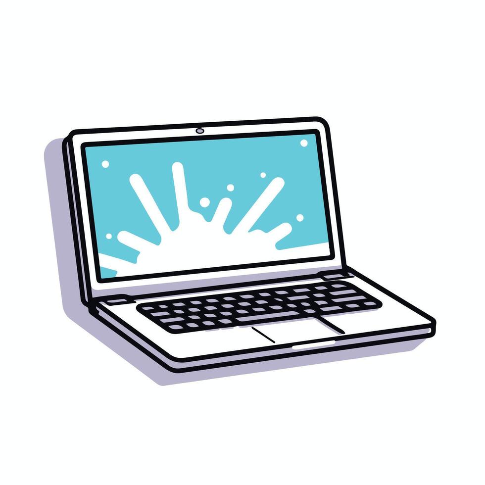 Laptop computer icon illustration design vector
