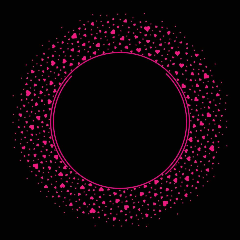 Circle Frame And Love vector