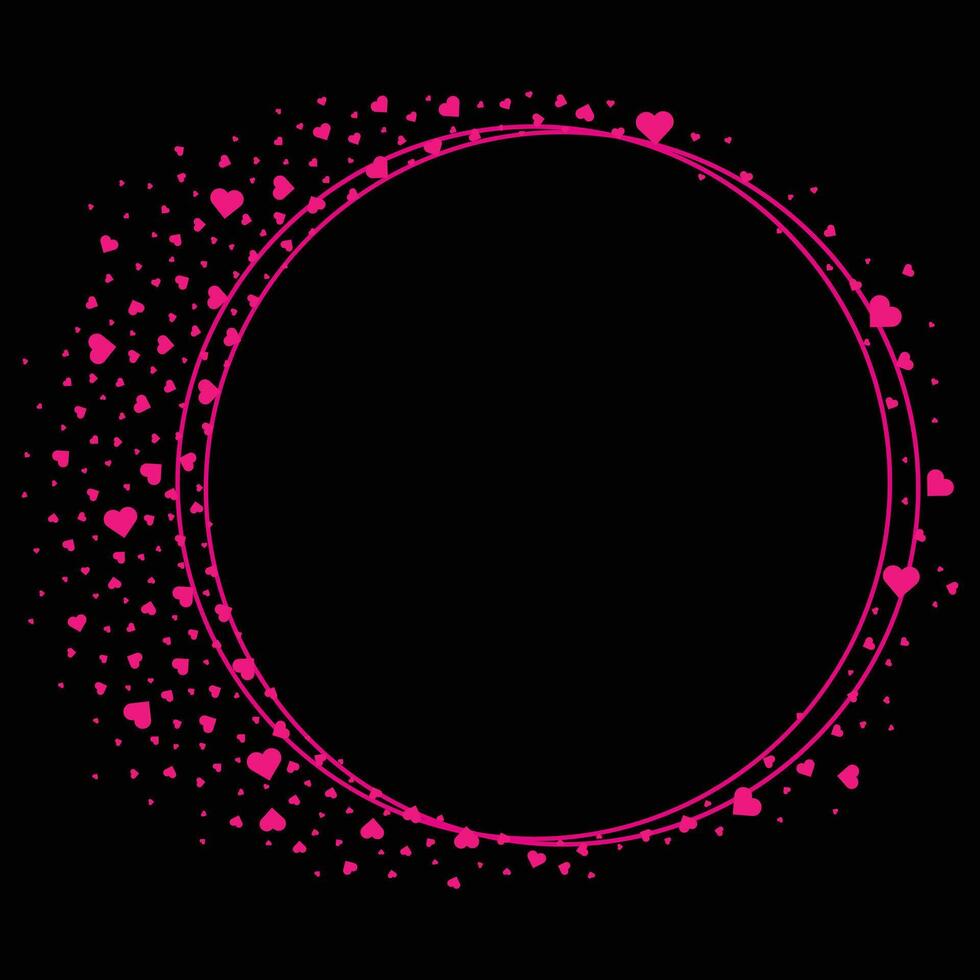 Circle Frame With Lovely Sprinkles Of Love Around It vector