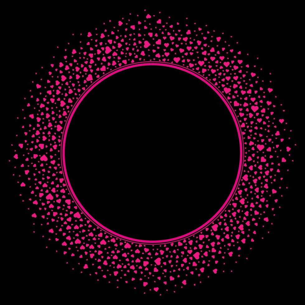 Luxury Circle Frame With Glitter Love Sprinkles vector