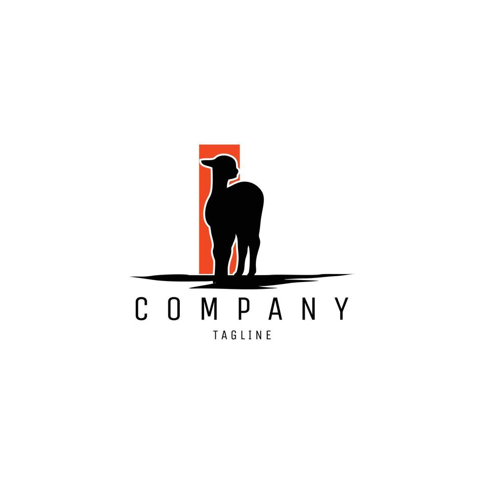 logo illustration of alpaca animal. best for logos, badges, emblems, icons, design stickers, modern industrial stickers. vector