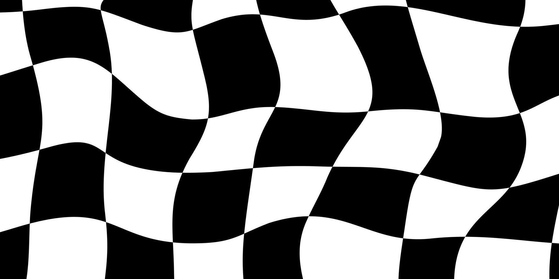 racing flag background with black and white checkered pattern vector