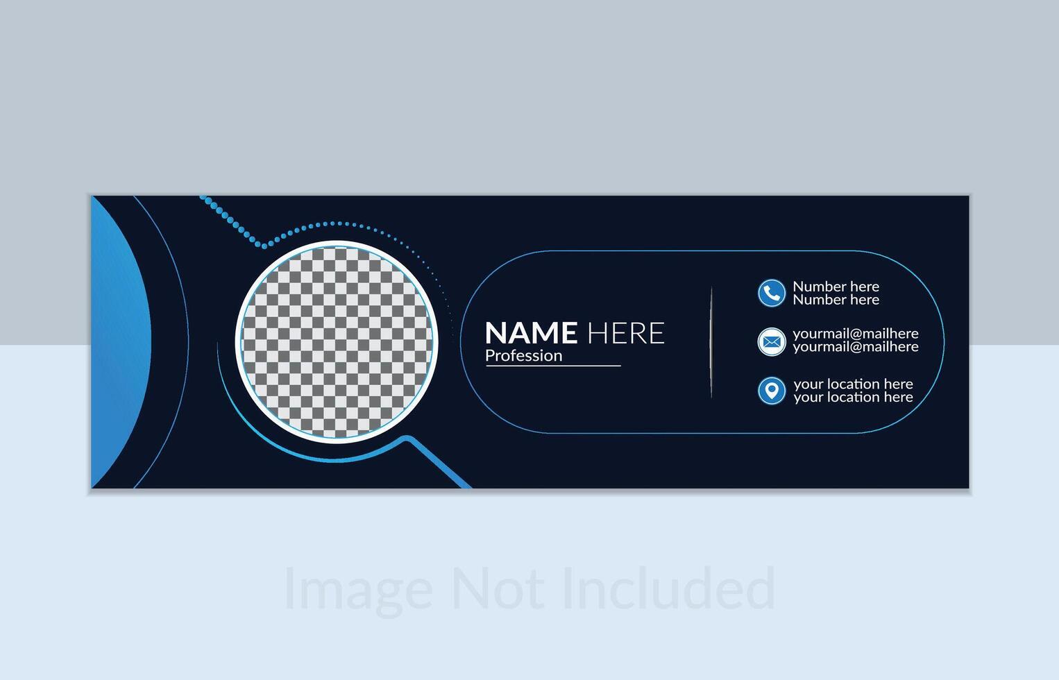 Architect of Digital Transformation email signature design. vector
