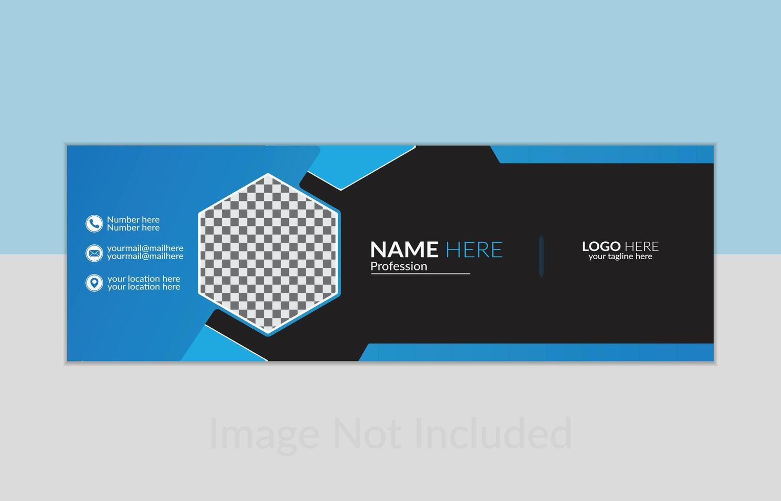 Executive Operations Expert email signature design. vector