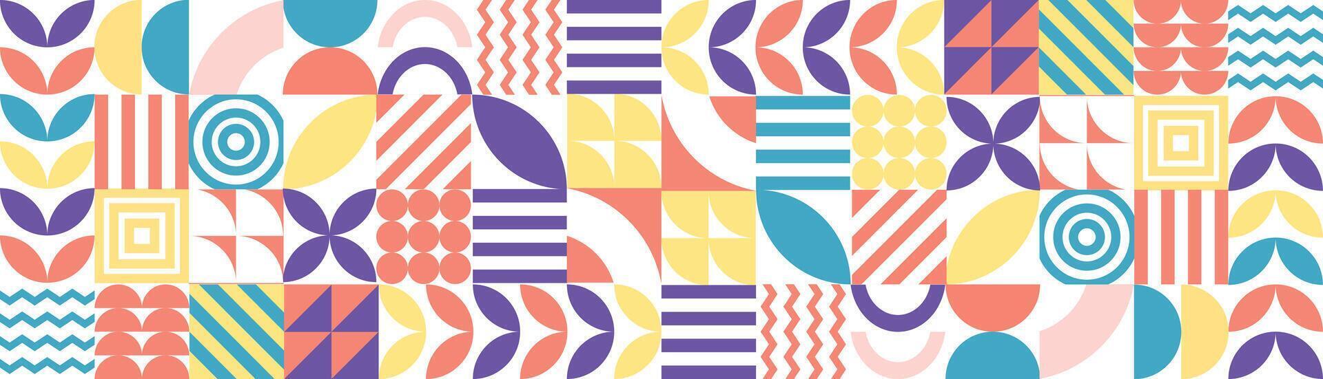 mosaic tile colorfull seamless pattern geometric vector