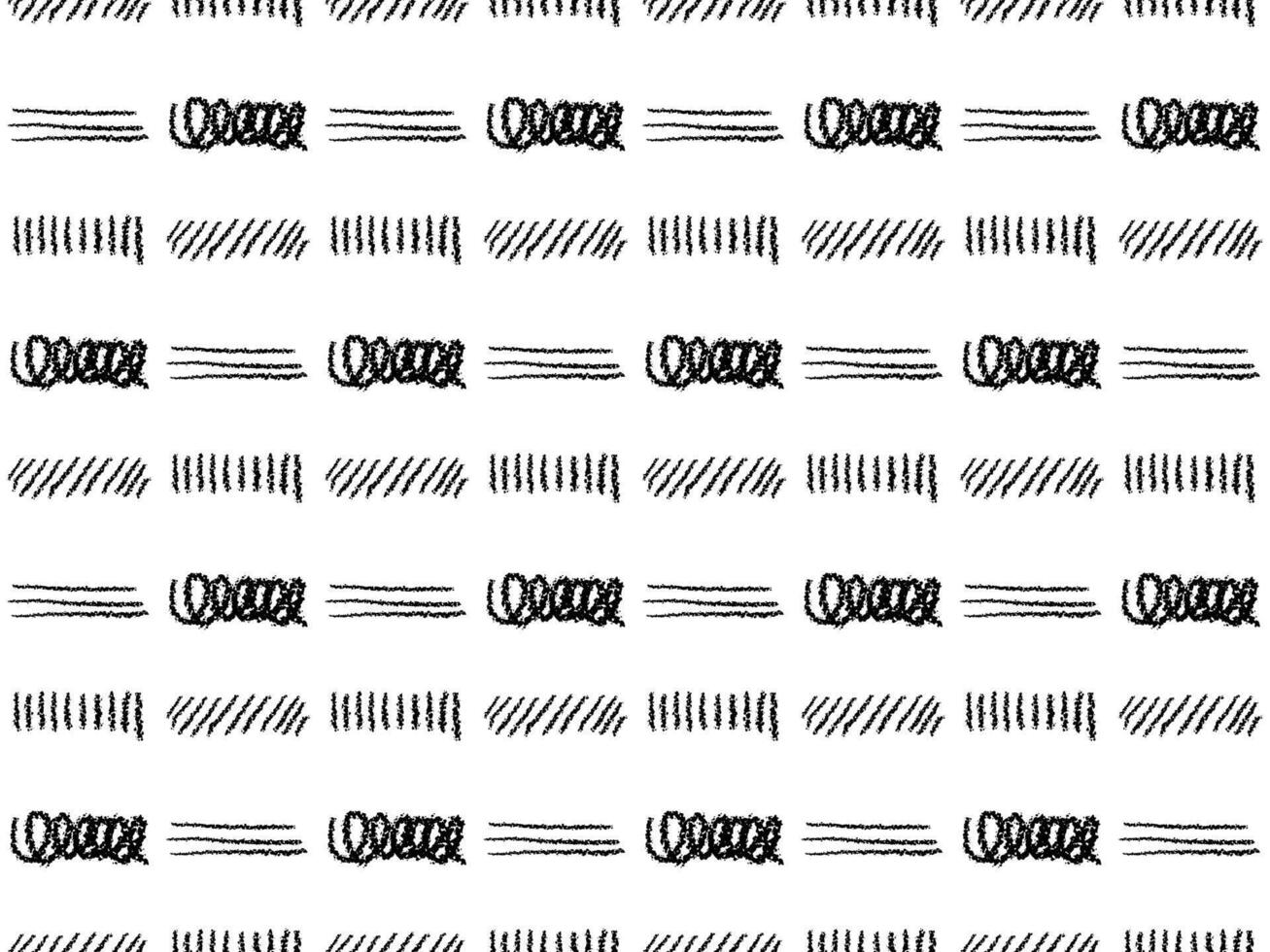 Chalk underlines and stroke line set. Seamless chalk pattern. Crayon hand drawn pencil lines. Charcoal pencil straight horizontal lines, spirals,scribbles. stylish background vector