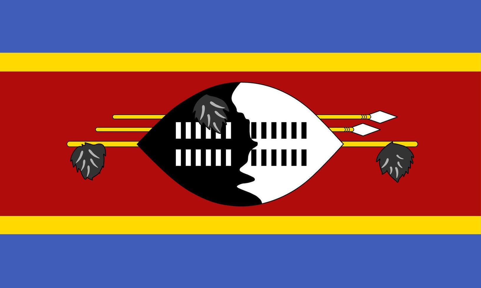 Eswatini flag national material design vector