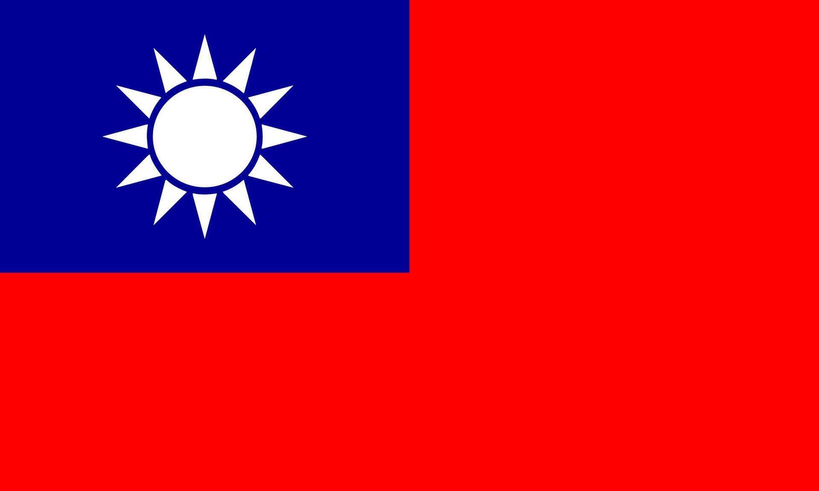 Taiwan flag national material design vector