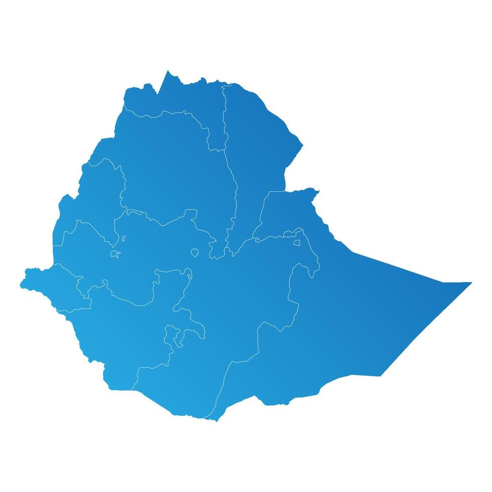 Ethiopia district Country land Map vector