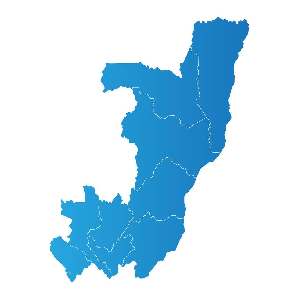 Congo Rep district Country land Map vector