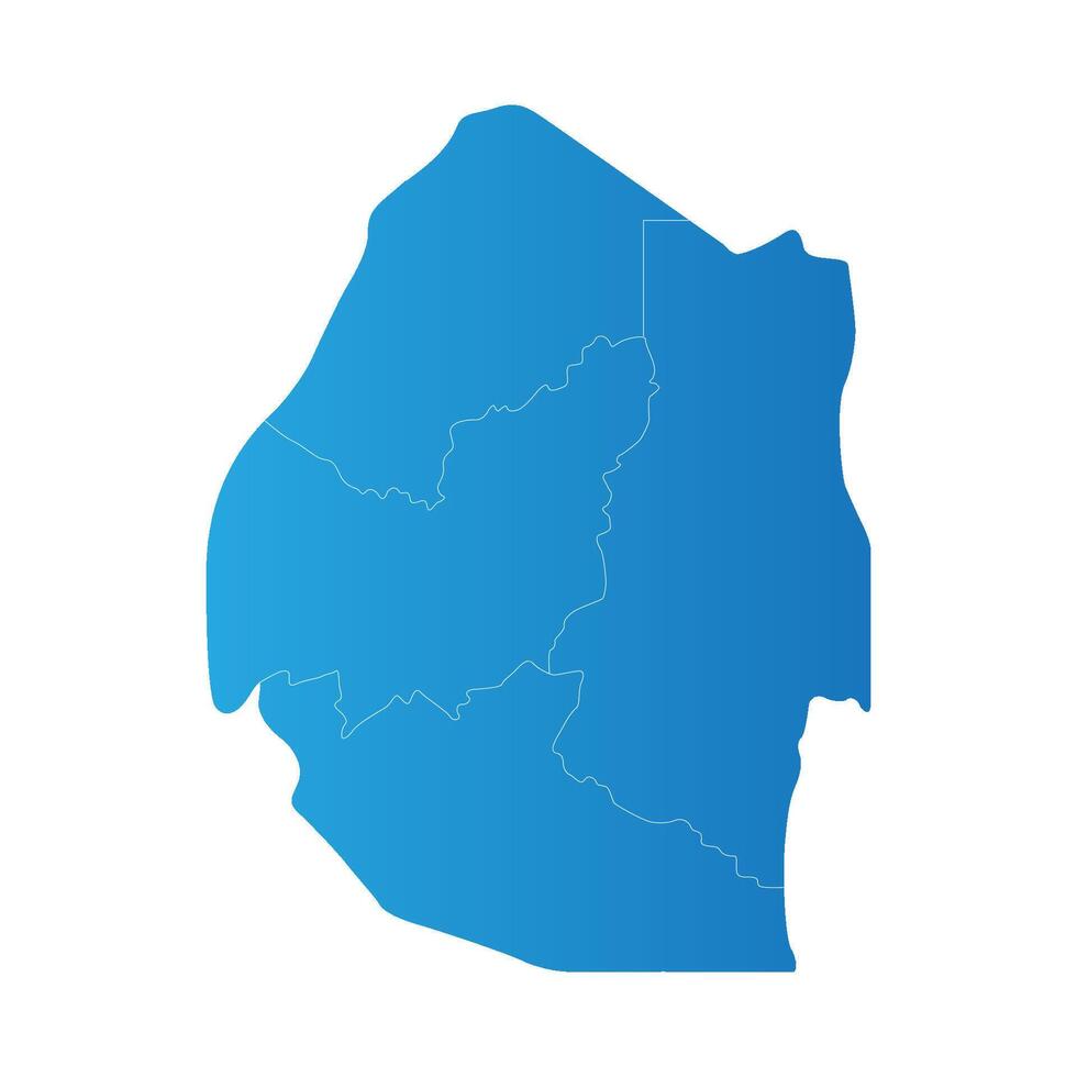 Eswatini district Country land Map vector