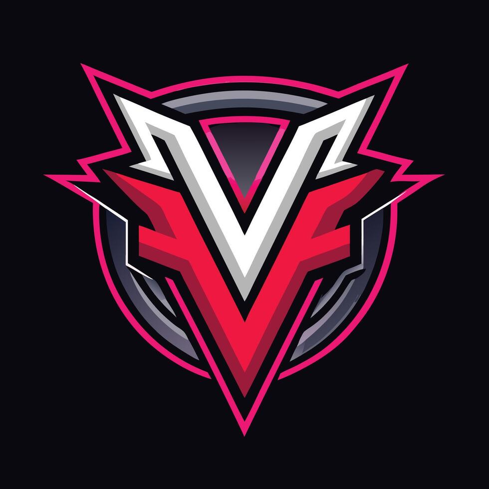 V gaming logo, V esport logo, V mascot logo vector