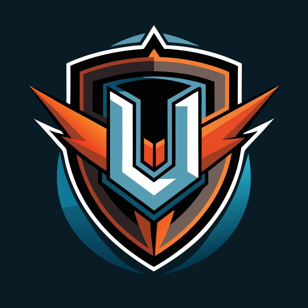 The logo for the v esports team vector