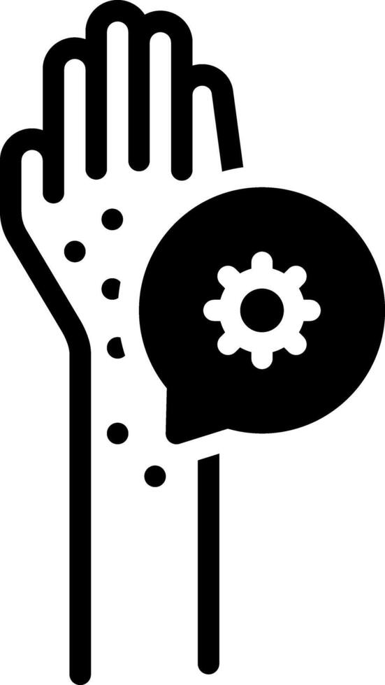 Solid black icon for rash vector