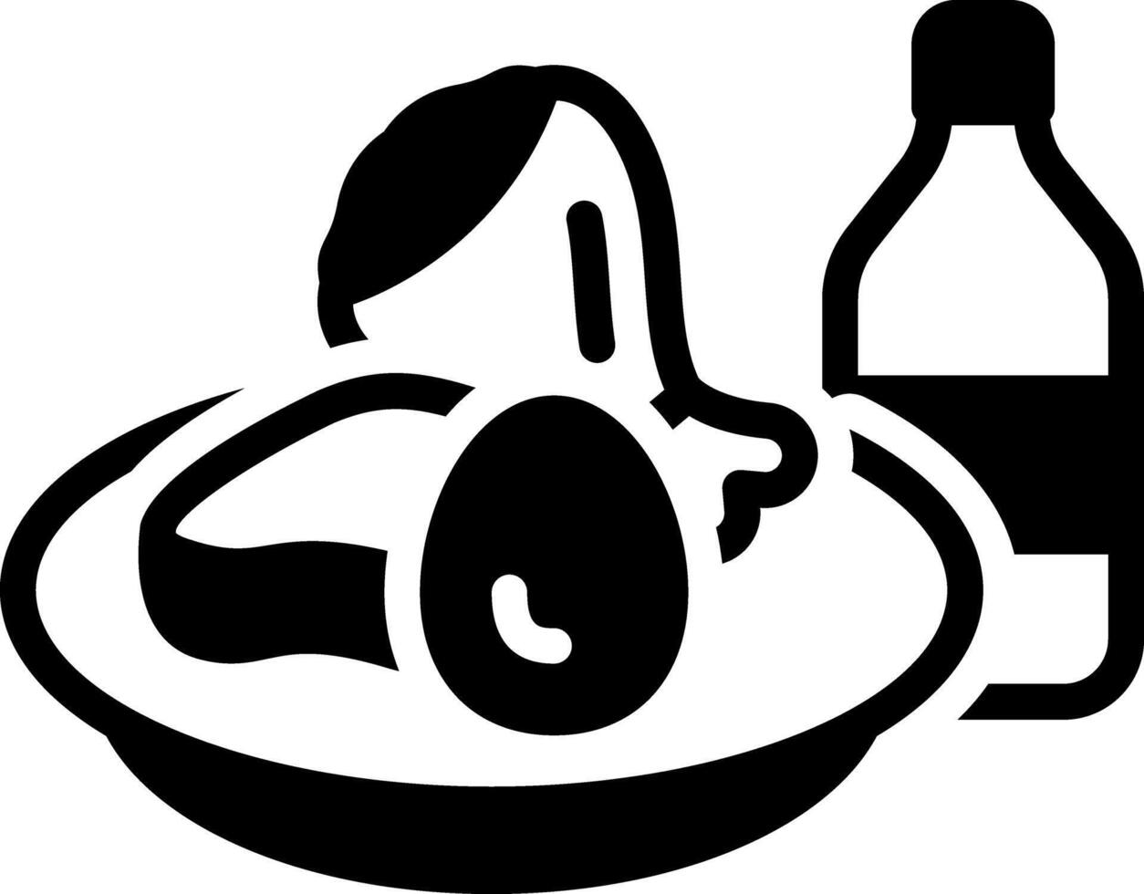 Solid black icon for protein vector
