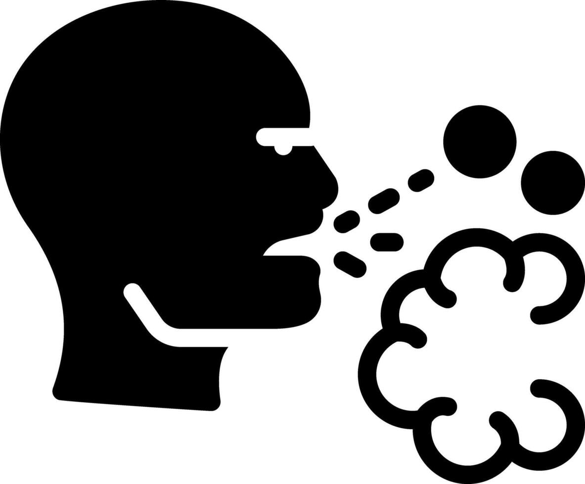 Solid black icon for dust vector