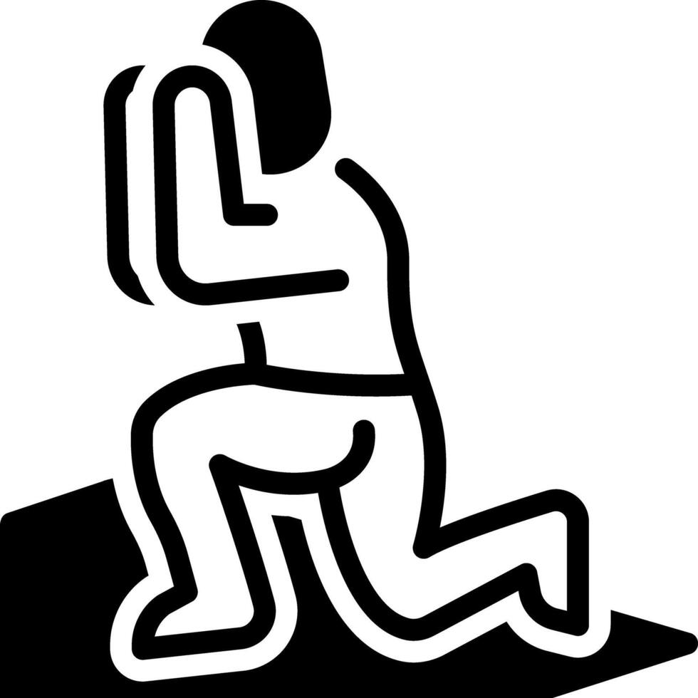 Solid black icon for cardio vector
